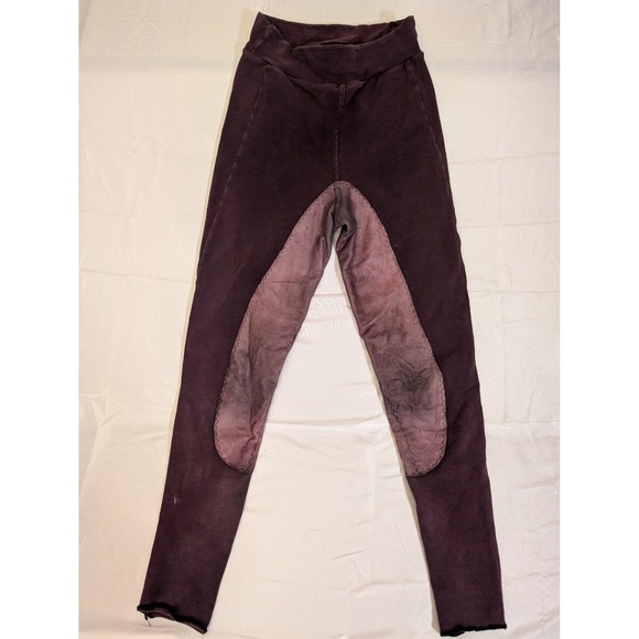 Equissentials Pants - Equissentials Womens 24/27 Full Seat Deerskin Riding Tights Breeches Purple